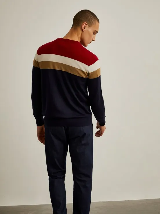 100% wool striped sweater