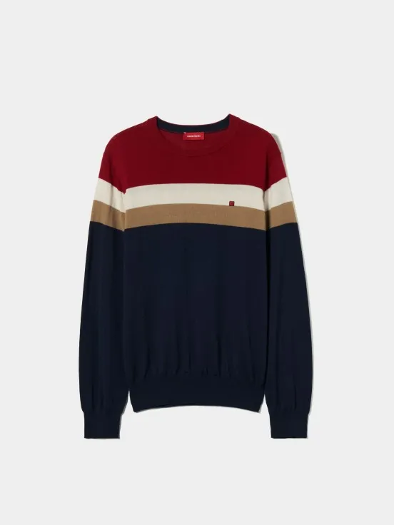 100% wool striped sweater