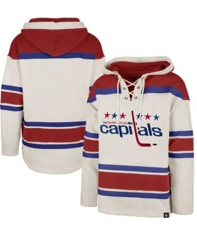 '47 Men's NHL Washington Capitals Rockaway Lace-Up Pullover Hoodie