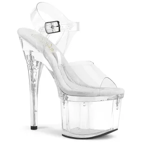 7 Inch Heel TREASURE-708EST Clear