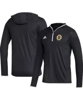 adidas Men's NHL Team Long Sleeve Quarter-Zip Hoodie T-Shirt