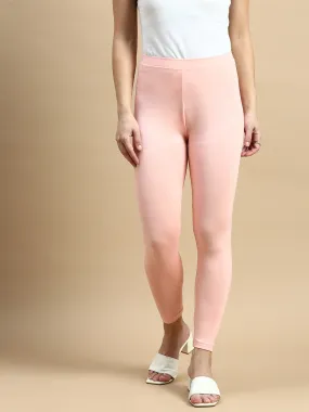 Ankle Length Leggings Viscose-Baby Pink