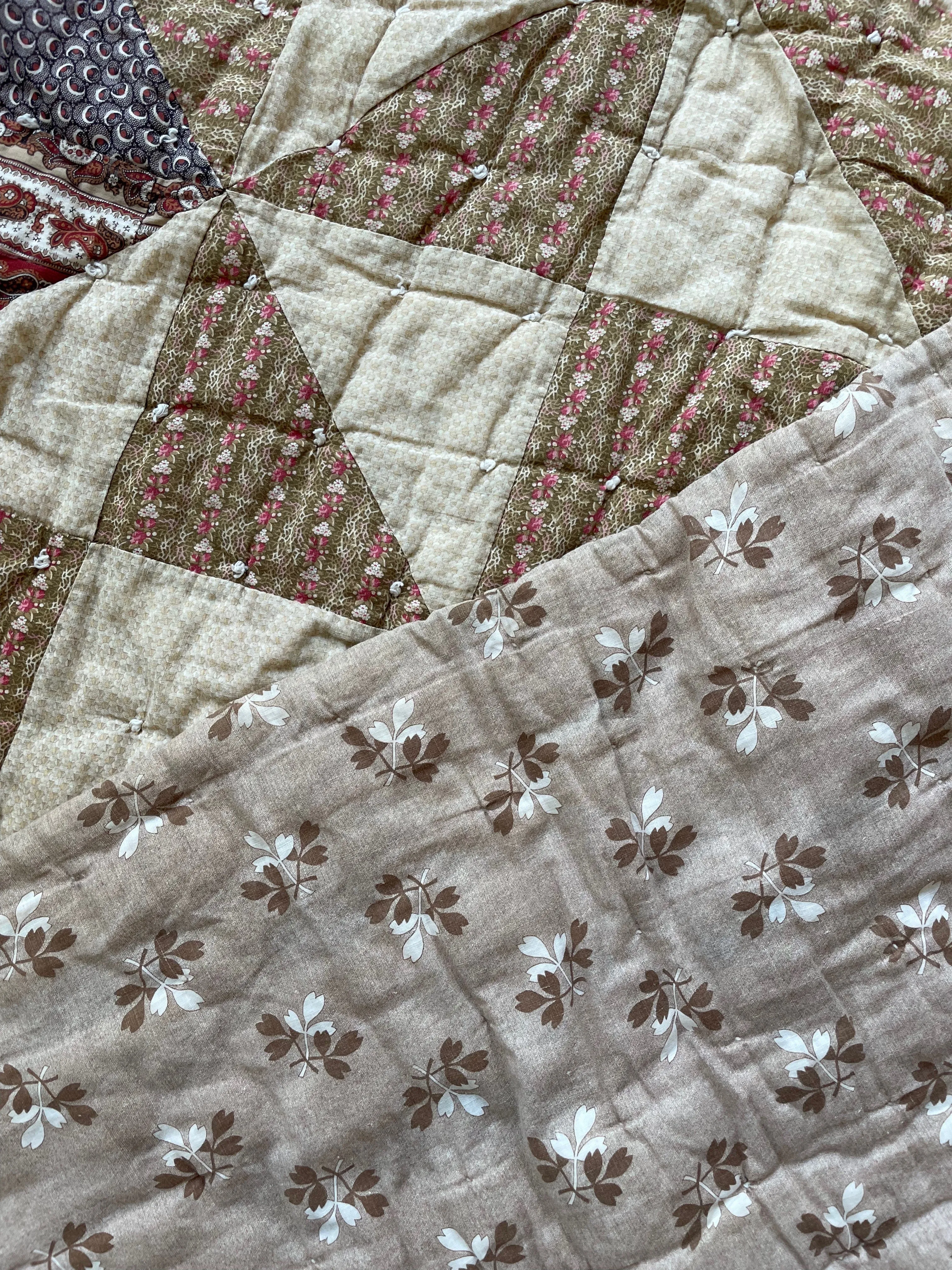 Antique c.1870s Hourglass Quilt