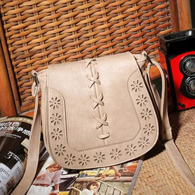 Bags Handbags Women Famous s Buns Hollow Woven Shoulder Diagonal PU Leather Crossbody Bag bolsos femenina