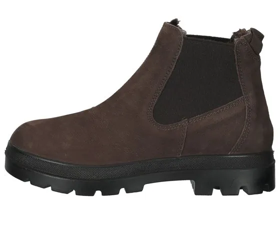 Bama bottines chaussures pour femmes en cuir véritable bottines Chelsea hydrofuges avec bama-tex 1084988 marron foncé