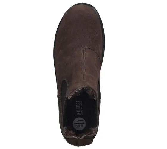 Bama bottines chaussures pour femmes en cuir véritable bottines Chelsea hydrofuges avec bama-tex 1084988 marron foncé