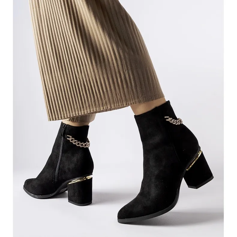 Black Hiney ankle boots