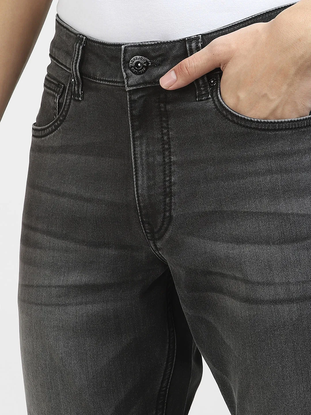 Black Low Rise Glenn Slim Fit Jeans