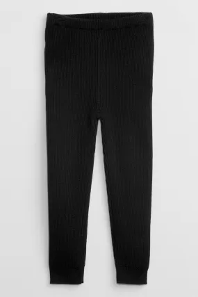 Black Ribbed Leggings