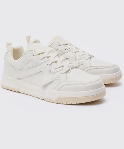 boohooMAN Mens Chunky sneakers In White