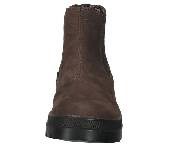 Botines bama zapatos de mujer de piel auténtica Botas Chelsea repelentes al agua con bama-tex 1084988 marrón oscuro