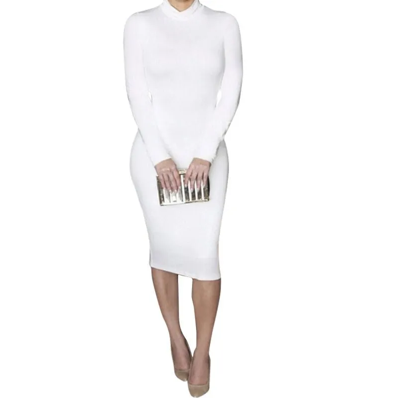 Brief Women's Long Sleeve Bandage Bodycon Dress Party Slim DressesSM6