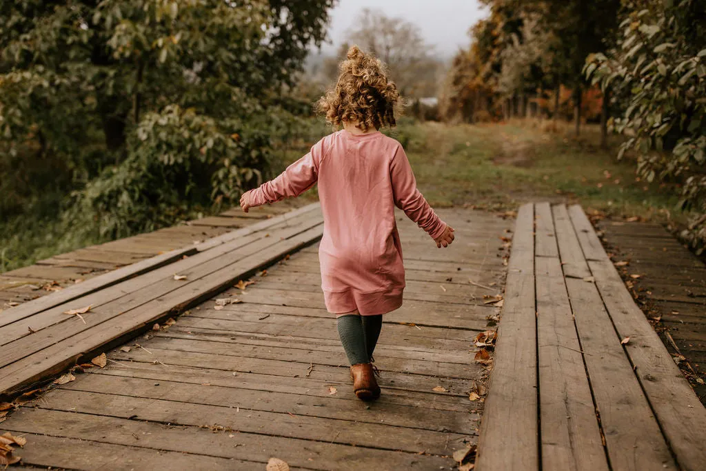 Bryn Sweater Dress - Child in  'Shadow'- Ready to Ship