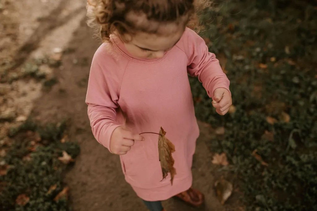 Bryn Sweater Dress - Child in  'Shadow'- Ready to Ship