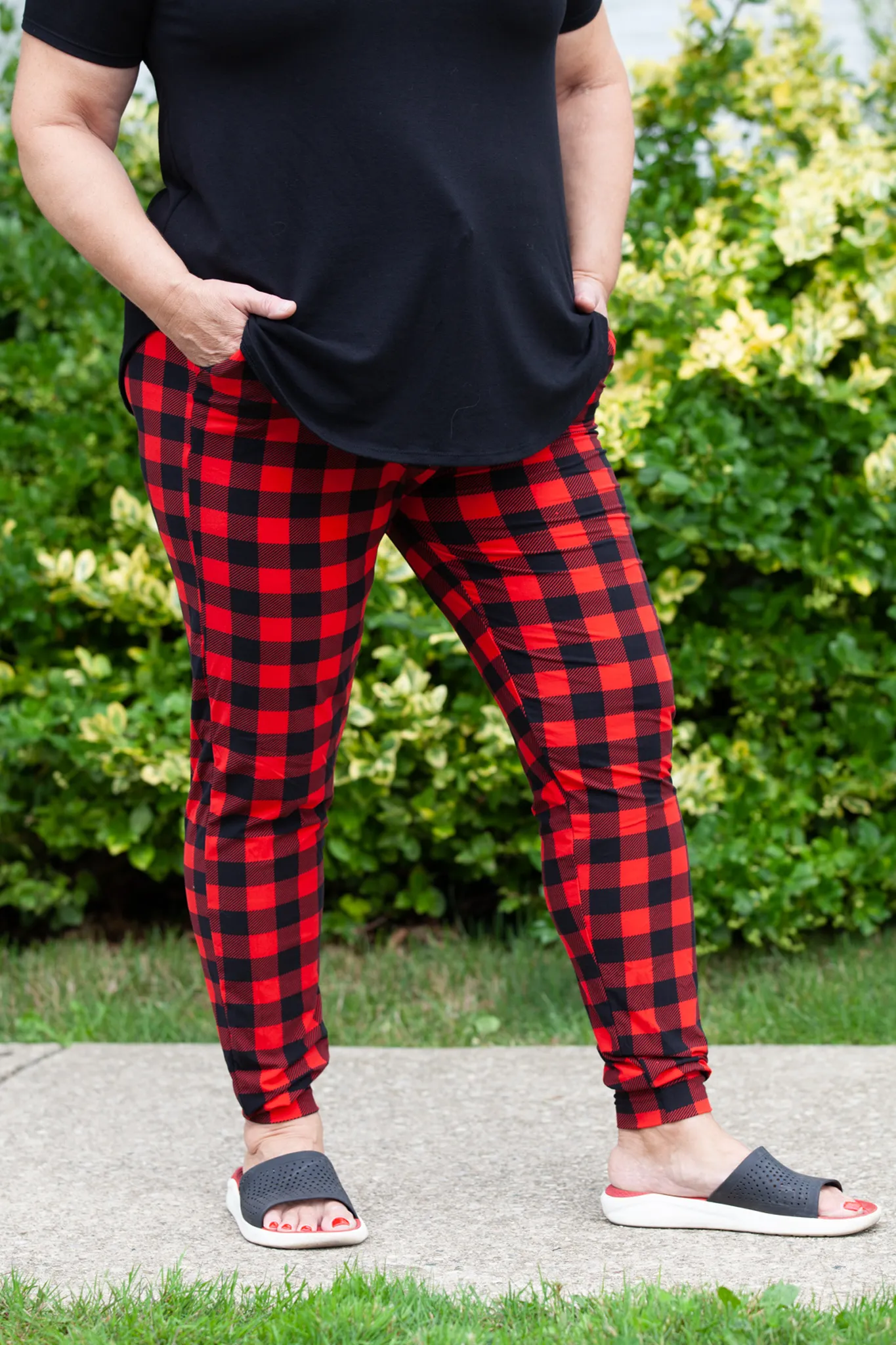 Buffalo Plaid Joggers Plus