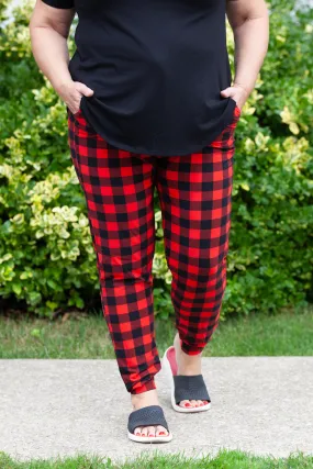 Buffalo Plaid Joggers Plus