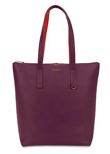 Campo Marzio Cameron Plum Faux Leather Vertical Tote Bag