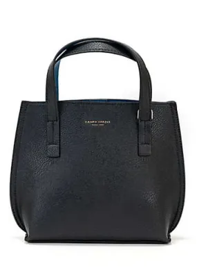 Campo Marzio Iconic Black Faux Leather Mini Tote Bag