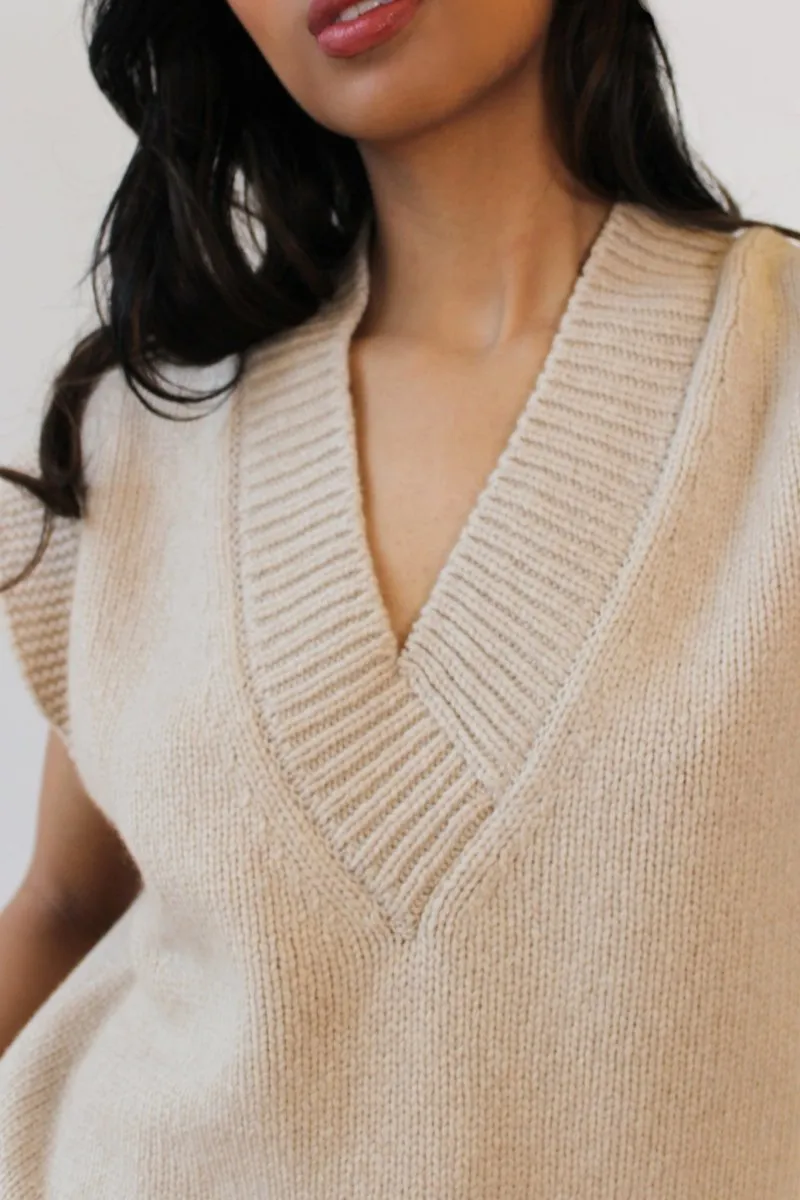 Carolyn Ferreira Revy Sweater Vest (Cream)