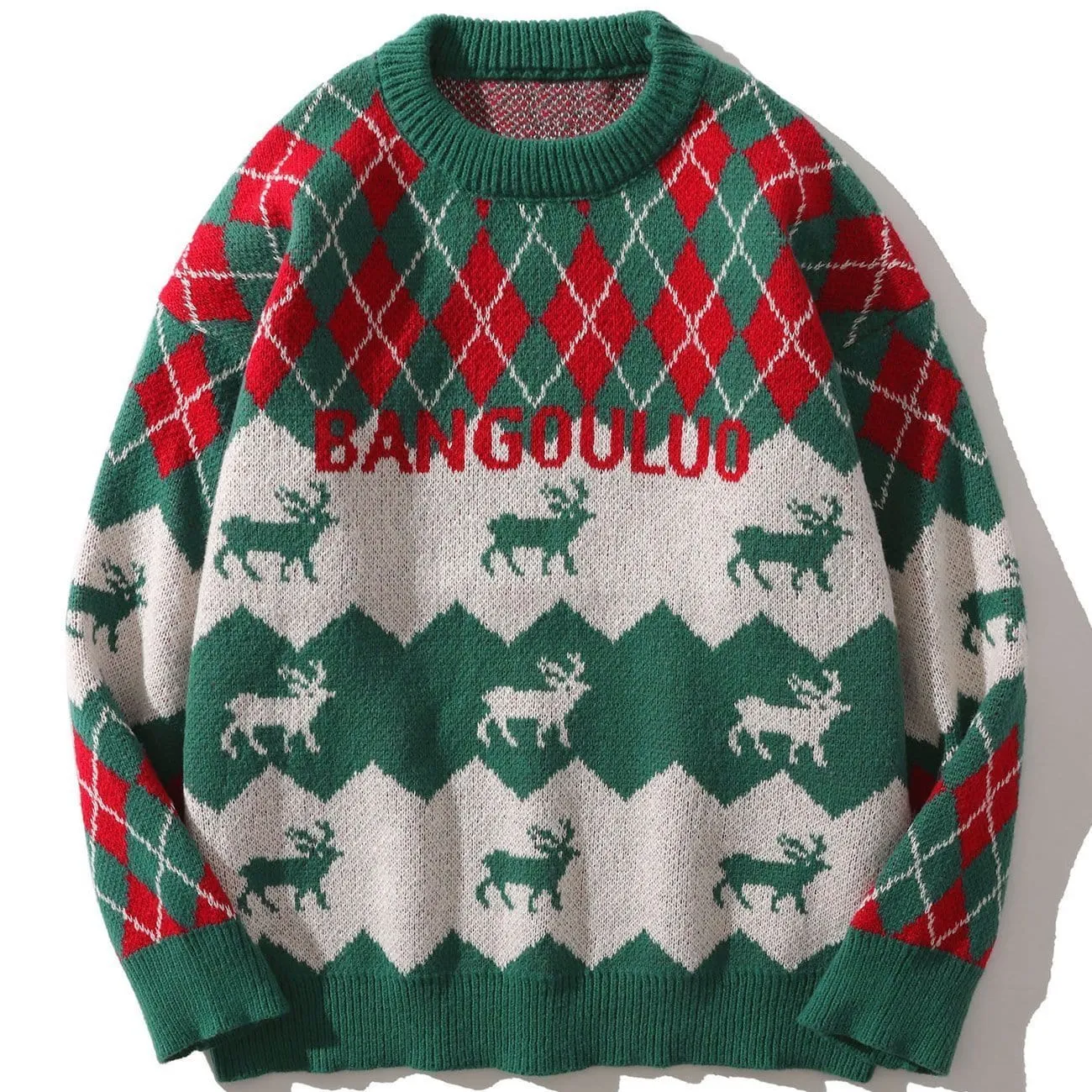 Christmas Elk Pattern Knit Sweater