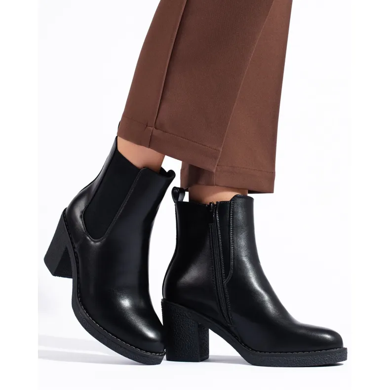 Classic black Shelovet ankle boots