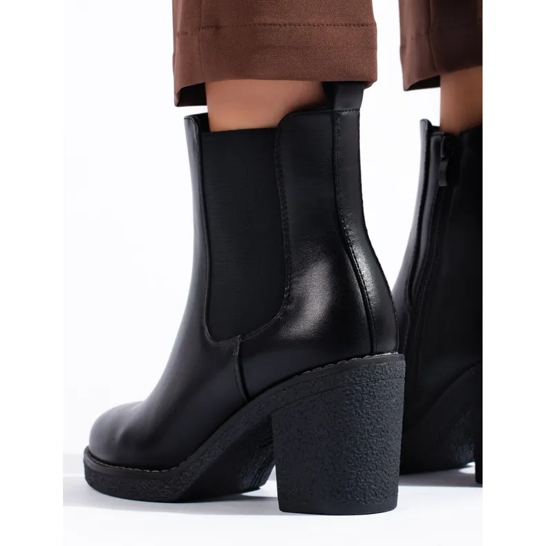 Classic black Shelovet ankle boots