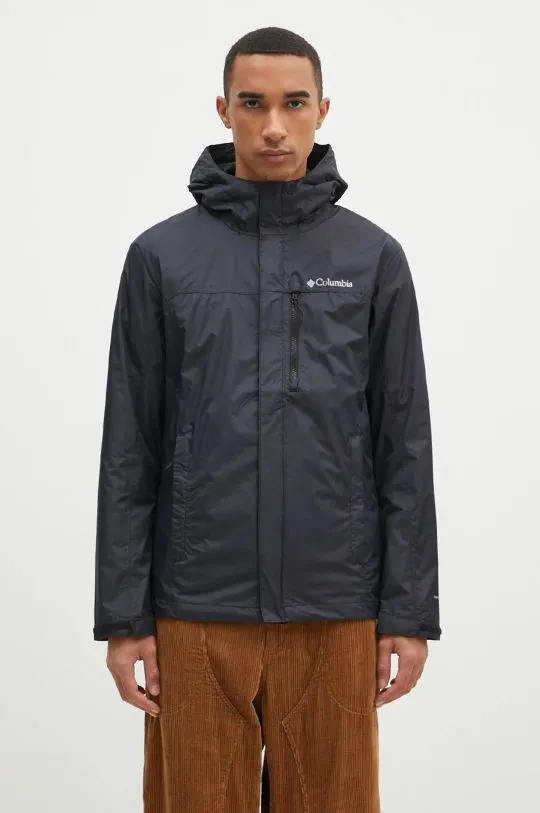 Columbia outdoor jacket Pouring Adventure II black color