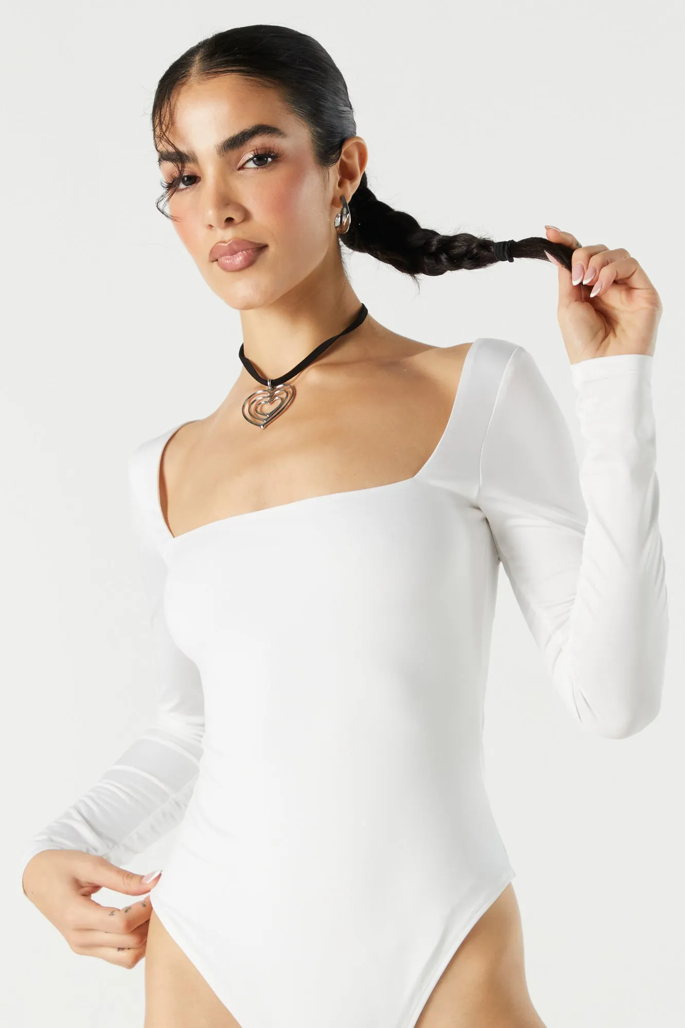 Contour Square Neck Long Sleeve Bodysuit