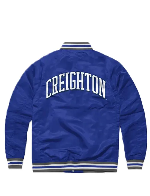 Creighton Bluejays Script Blue Varsity Jacket - William Jacket