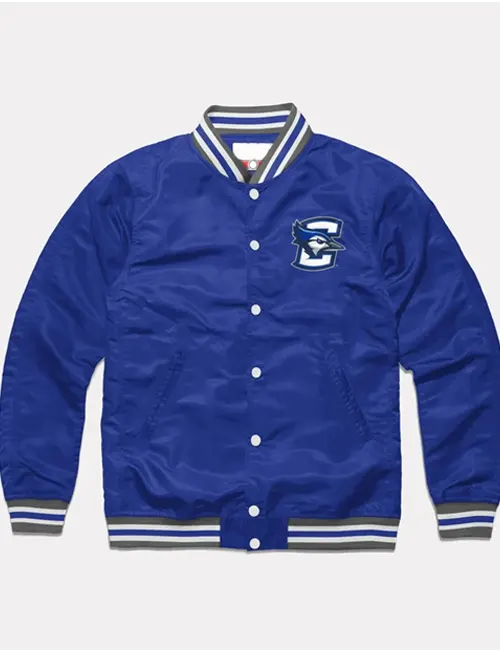 Creighton Bluejays Script Blue Varsity Jacket - William Jacket