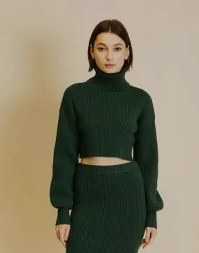 CROPPED TURTLENECK SWEATER