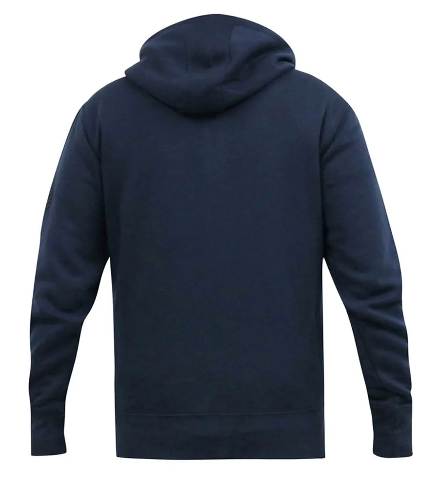 D555 Mens Navy Couture Hoodie With Reversed Zips (GABRIEL)