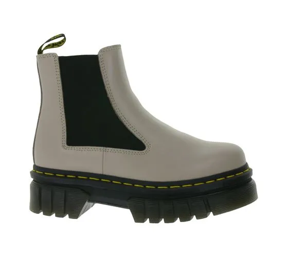 Dr. Martens Audrick bottes hautes en cuir véritable pour femme, bottes Chelsea robustes 27148348 taupe