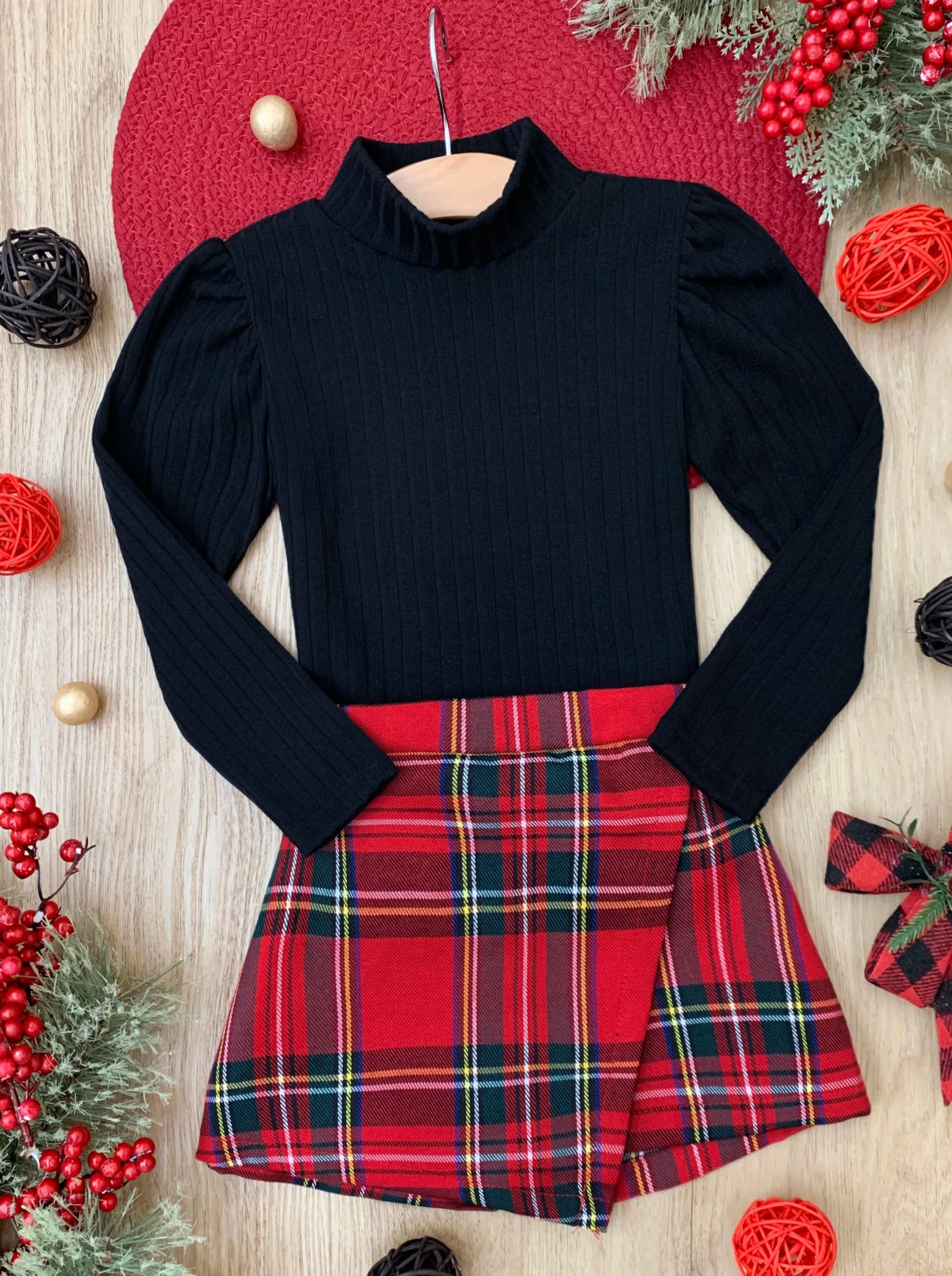 Fashion Goals Plaid Skort Set