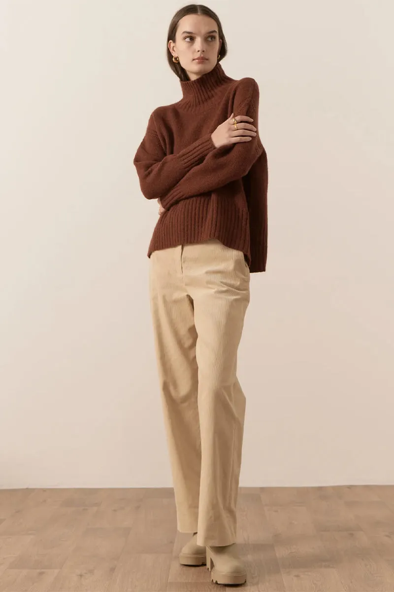 Fin Turtleneck Knit Toffee