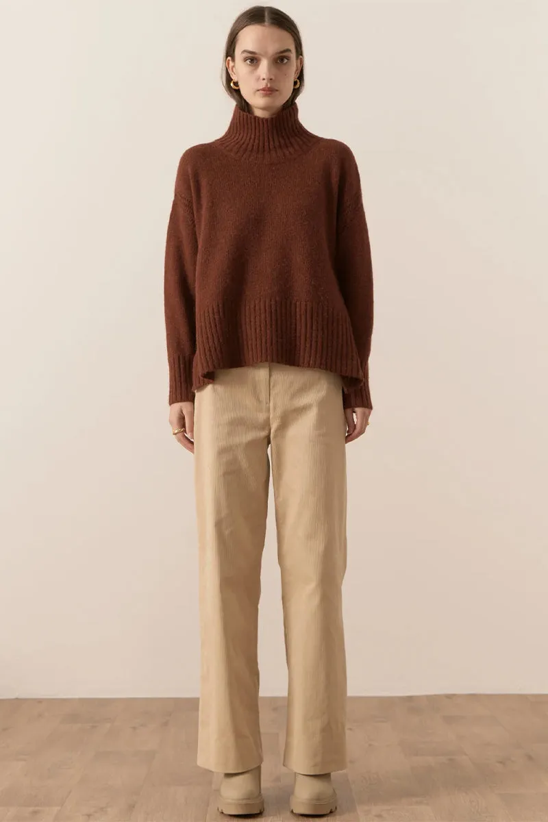 Fin Turtleneck Knit Toffee