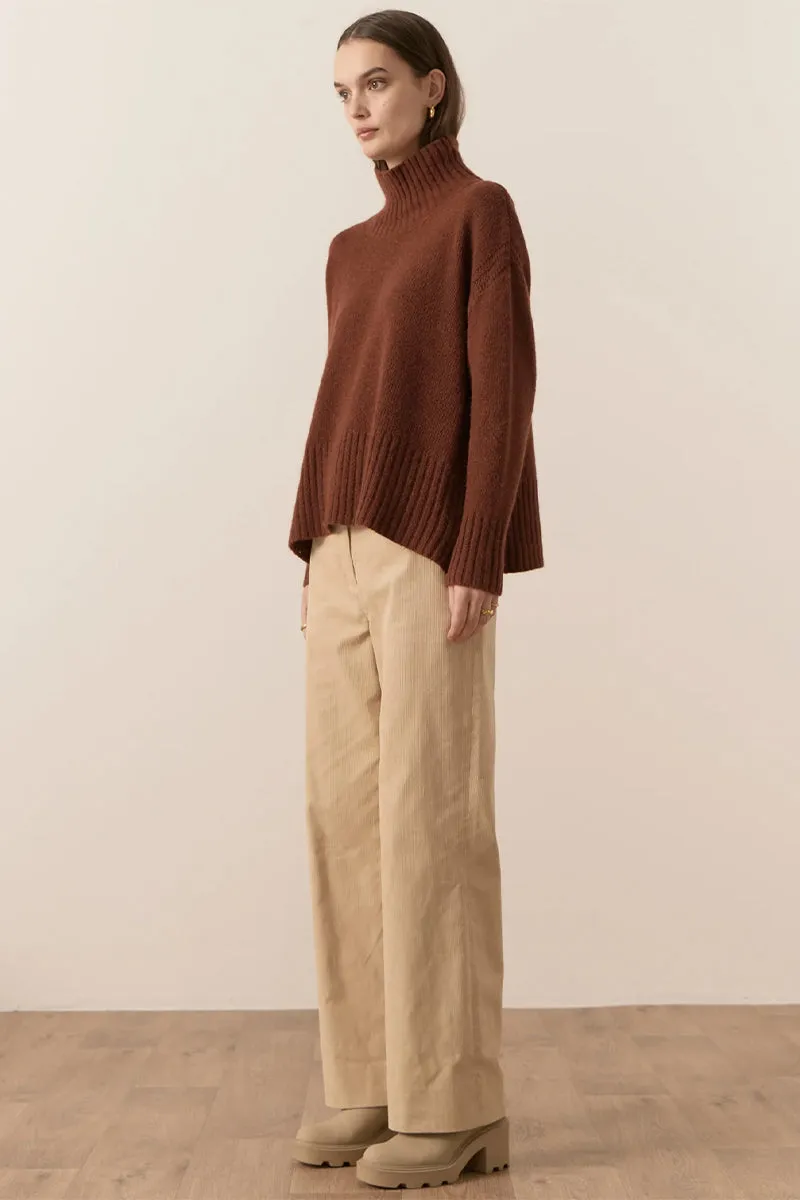 Fin Turtleneck Knit Toffee