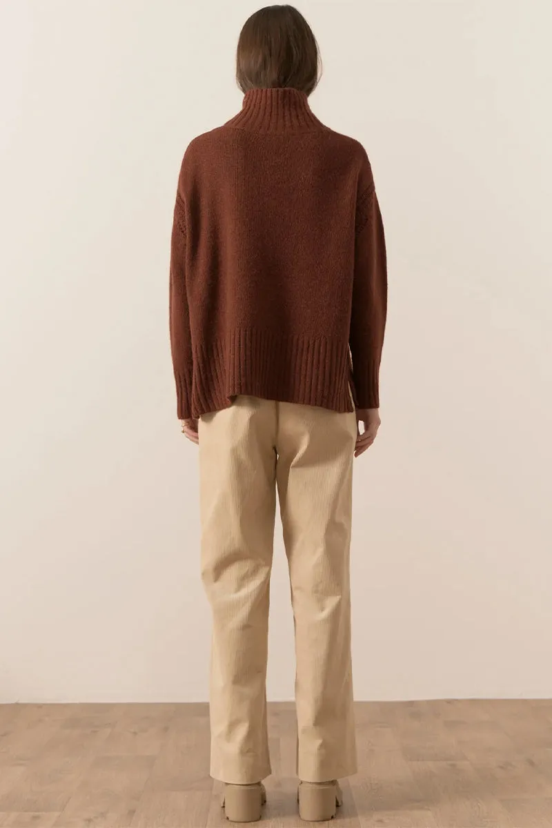 Fin Turtleneck Knit Toffee