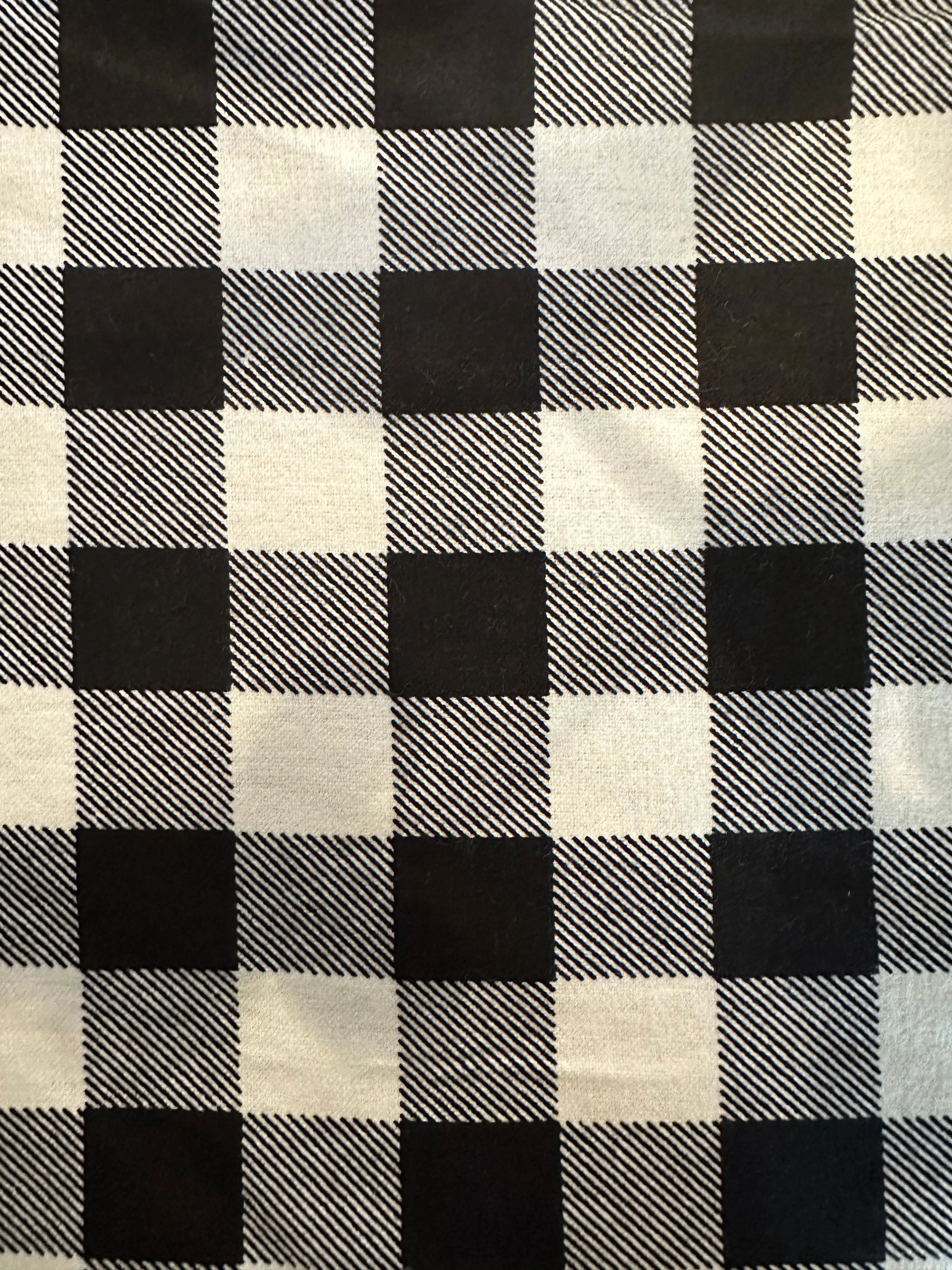 Flannel PANT - Black & White Buffalo Check