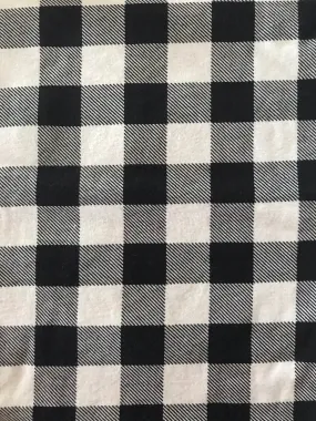 Flannel PANT - Black & White Buffalo Check