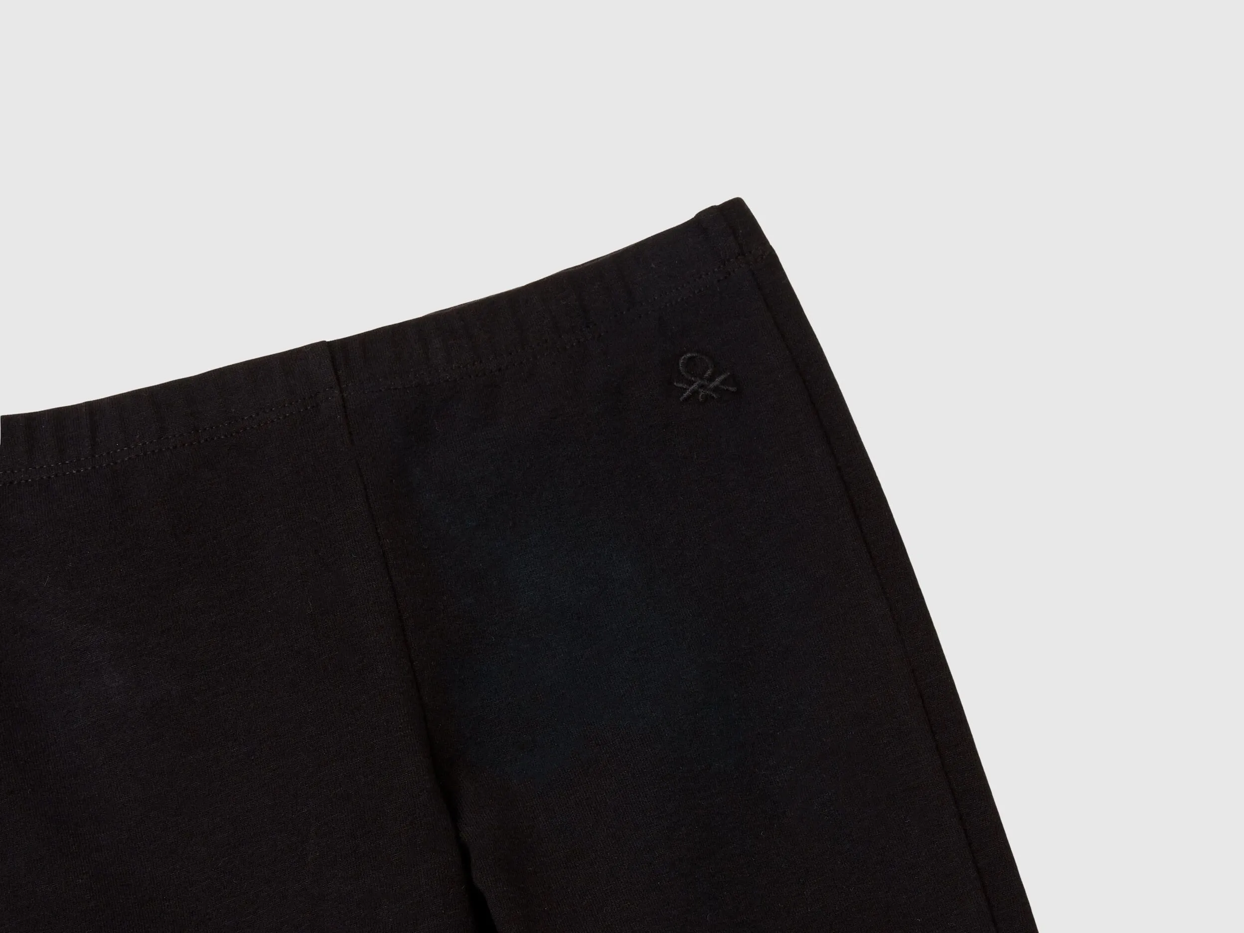 Flared leggings in stretch cotton - Black | Benetton