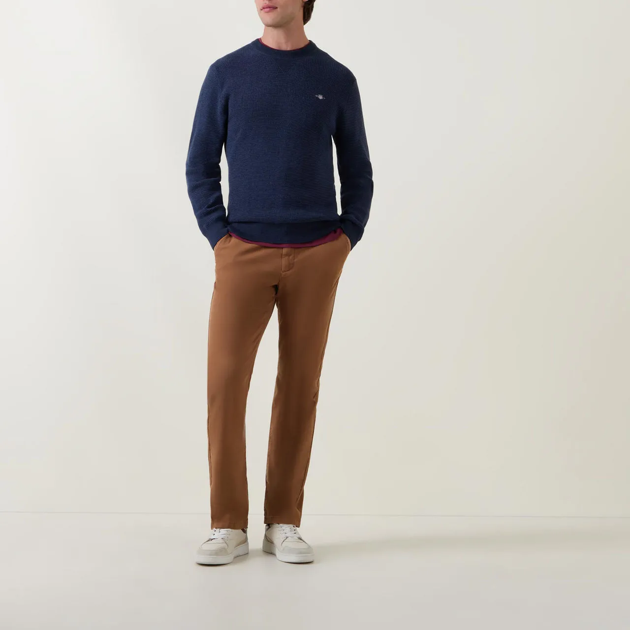 GANT Dobby Structure Leg Chinos - Tan