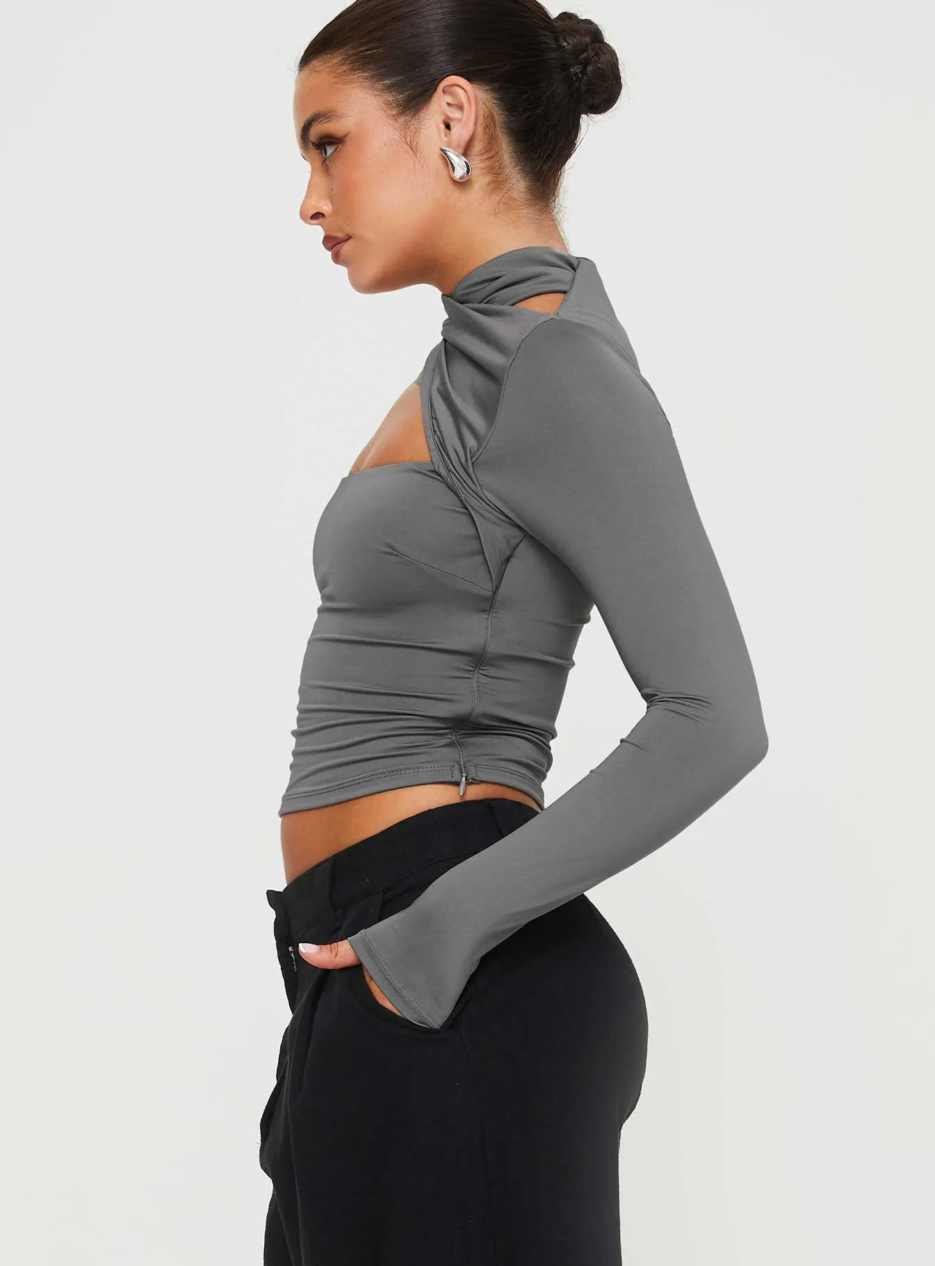 Ganz Long Sleeve Top Grey