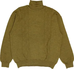 Green Wool Turtleneck Jumper | ThriftTale