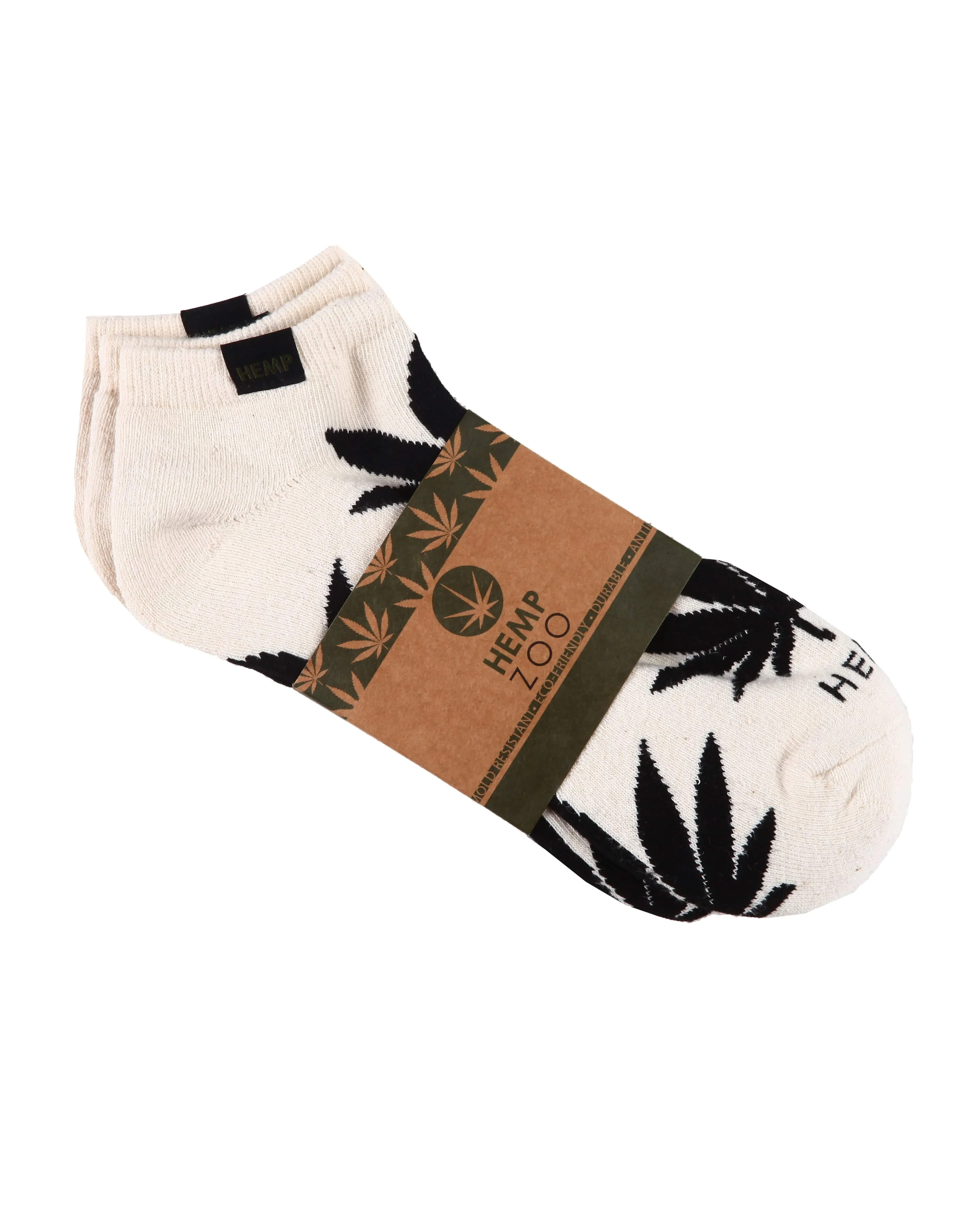 HEMP LEAF ANKLE SOCKS 2 PACK