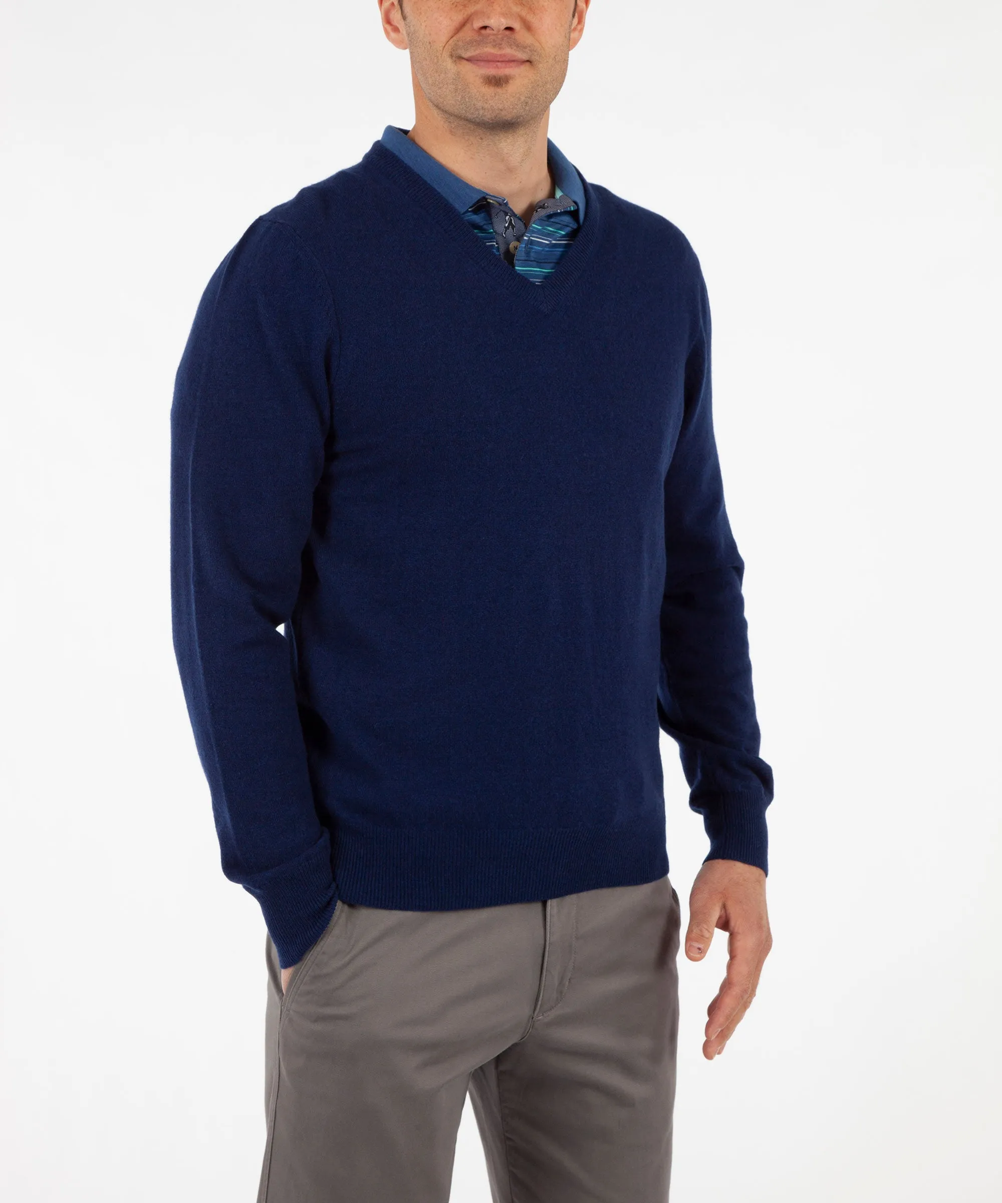 Heritage 100% Italian Cashmere V-Neck Sweater