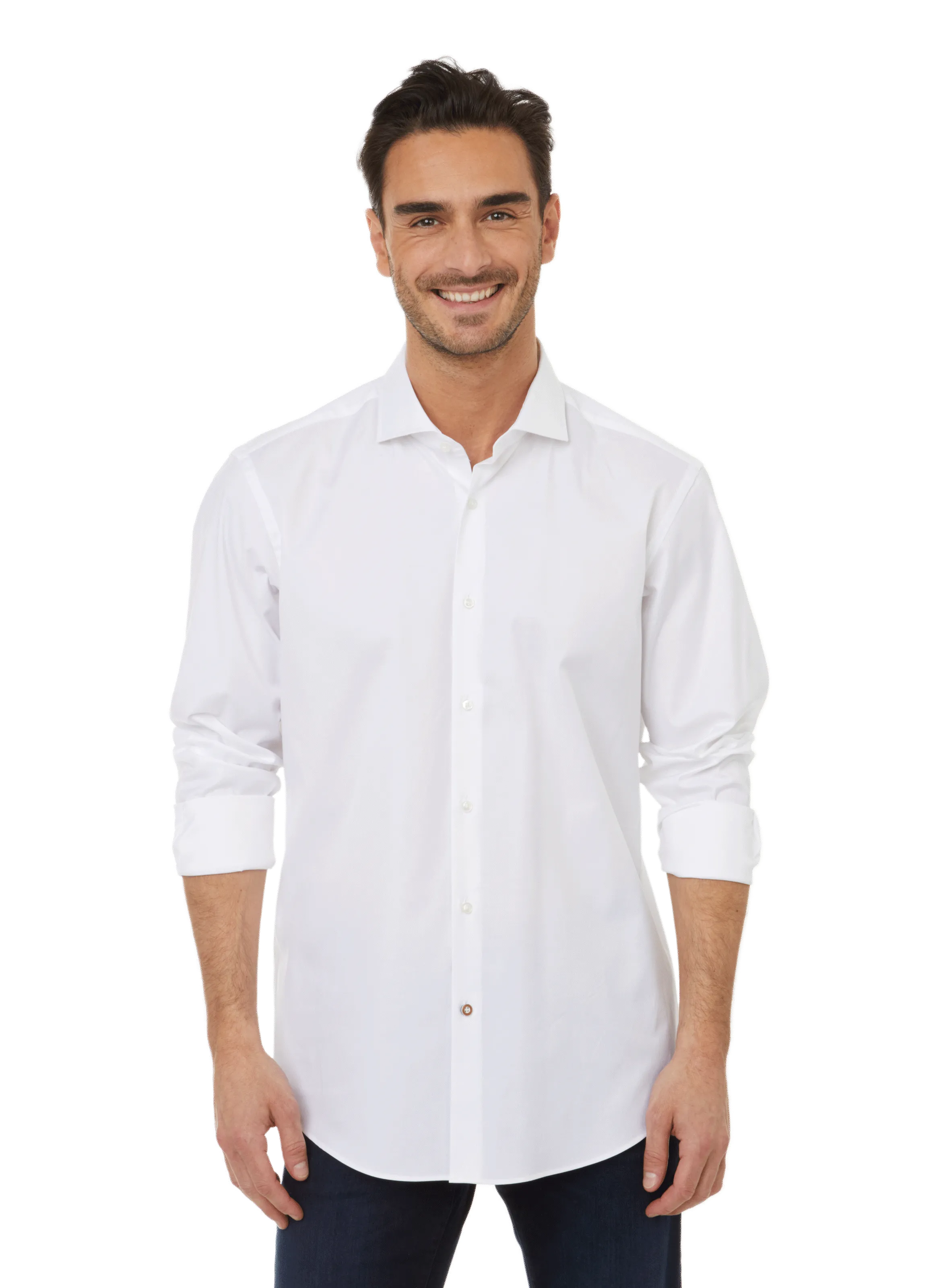 Hugo boss  Button Down long-sleeve cotton Shirt - White