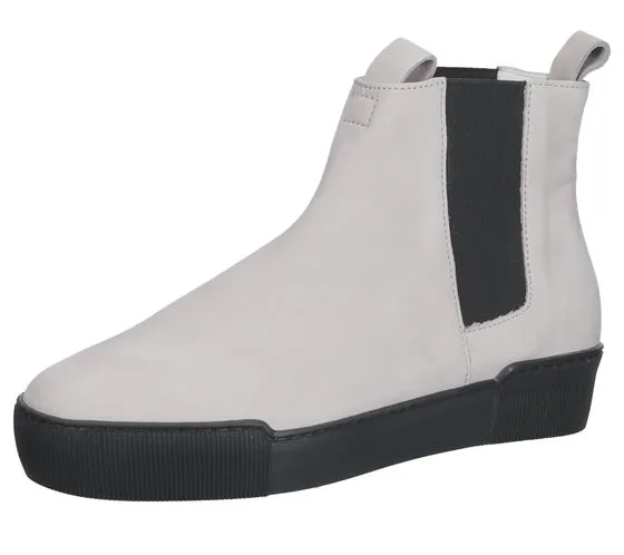 högl Zapatos de mujer de piel auténtica, botines Chelsea atemporales, zapatos de uso diario 2-10 3662 gris