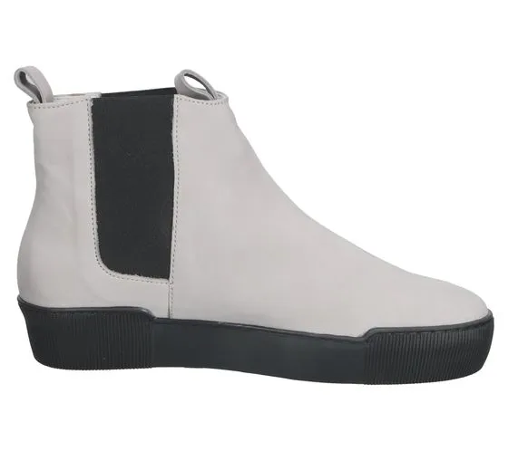 högl Zapatos de mujer de piel auténtica, botines Chelsea atemporales, zapatos de uso diario 2-10 3662 gris