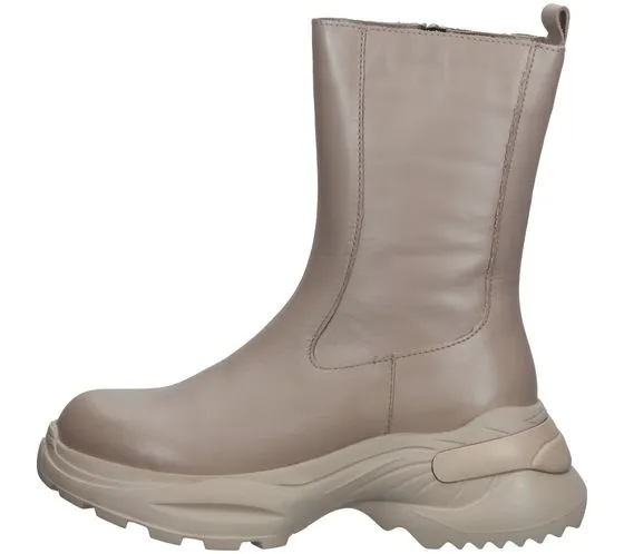 ILC Sony 06 bottes pour femmes au look Chelsea bottes avec fermeture éclair C44-3641-08R taupe/crème